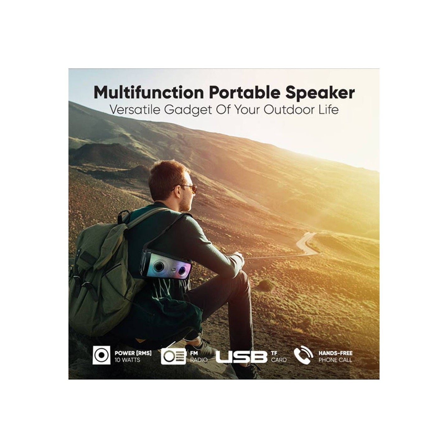 SonicGear - SONICGO!3 - RGB Portable Bluetooth Speaker with FM Radio & USB — Buy in Cyprus with Fast Delivery