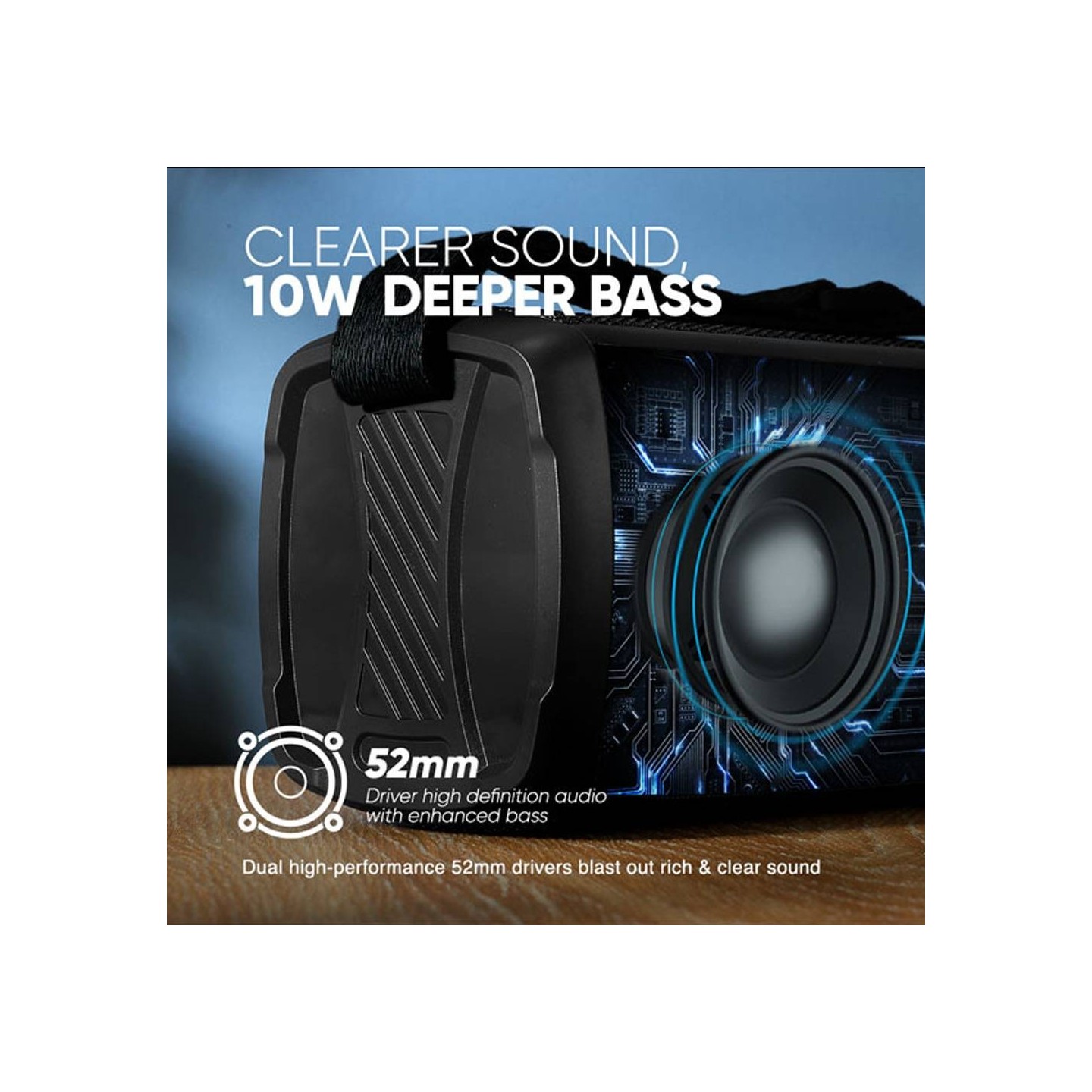 SonicGear - SONICGO!3 - RGB Portable Bluetooth Speaker with FM Radio & USB — Buy in Cyprus with Fast Delivery