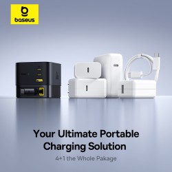 Buy Baseus Charger Desktop - 100W 3C+U SUPER GAN Retractable Cable 100W EU in Cyprus, Nicosia, Limassol, Larnaka, Pafos