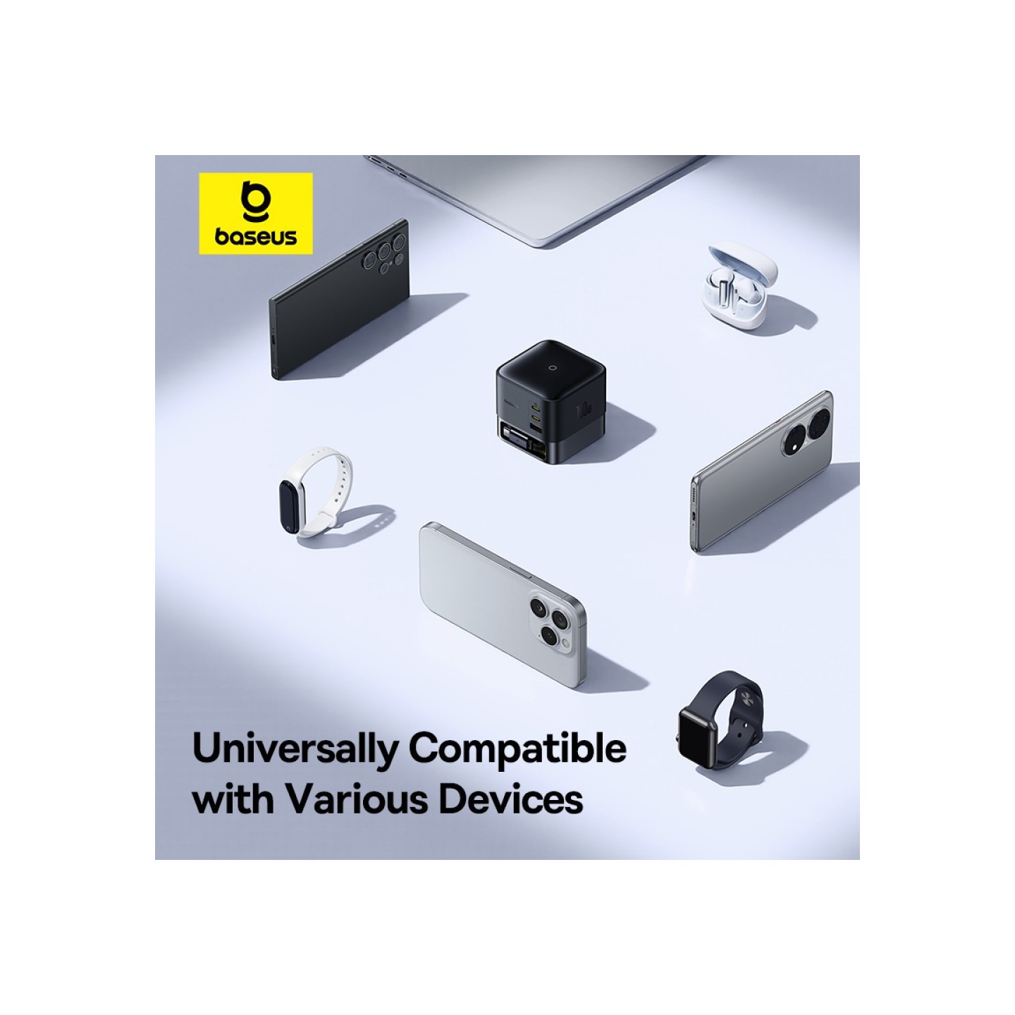 Baseus Charger Desktop - 100W 3C+U SUPER GAN Retractable Cable 100W EU — Buy in Cyprus with Fast Delivery