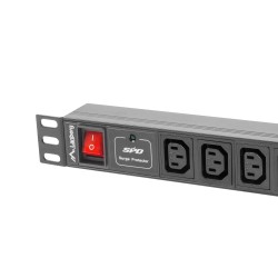Buy Lanberg PDU - 1U 10-Way IEC 2M with IEC plug Surge in Cyprus, Nicosia, Limassol, Larnaka, Pafos