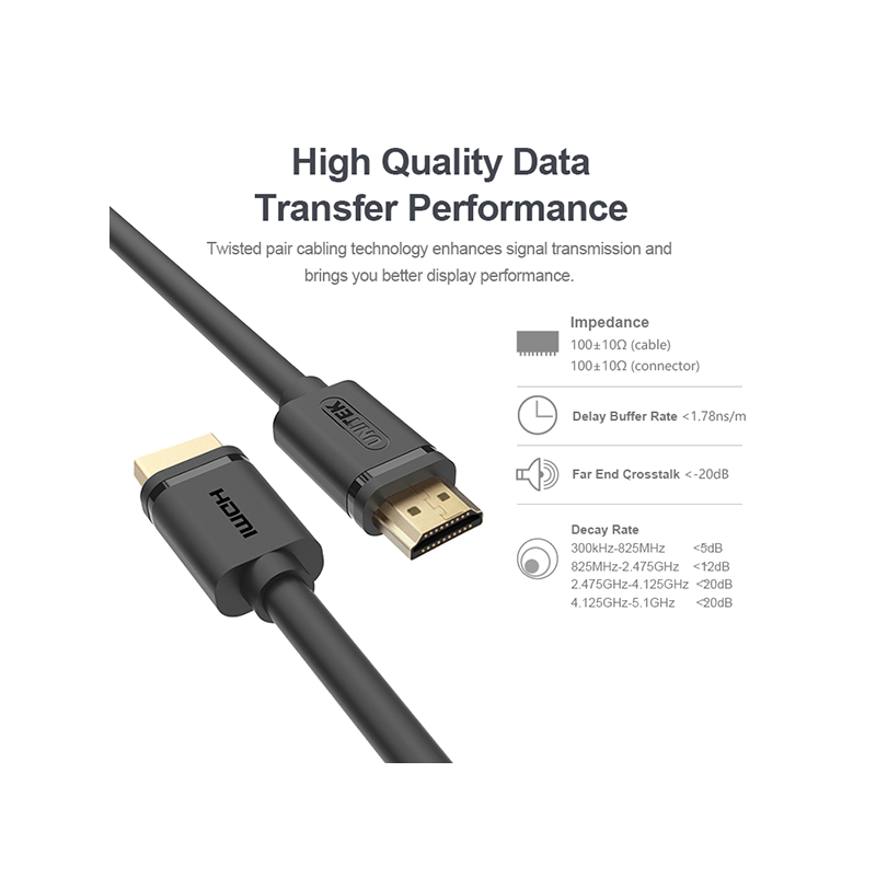 Buy Unitek HDMI Cable - Y-C142M - Premium 100% Copper HDMI Cable 10.0m in Cyprus, Nicosia, Limassol, Larnaka, Pafos
