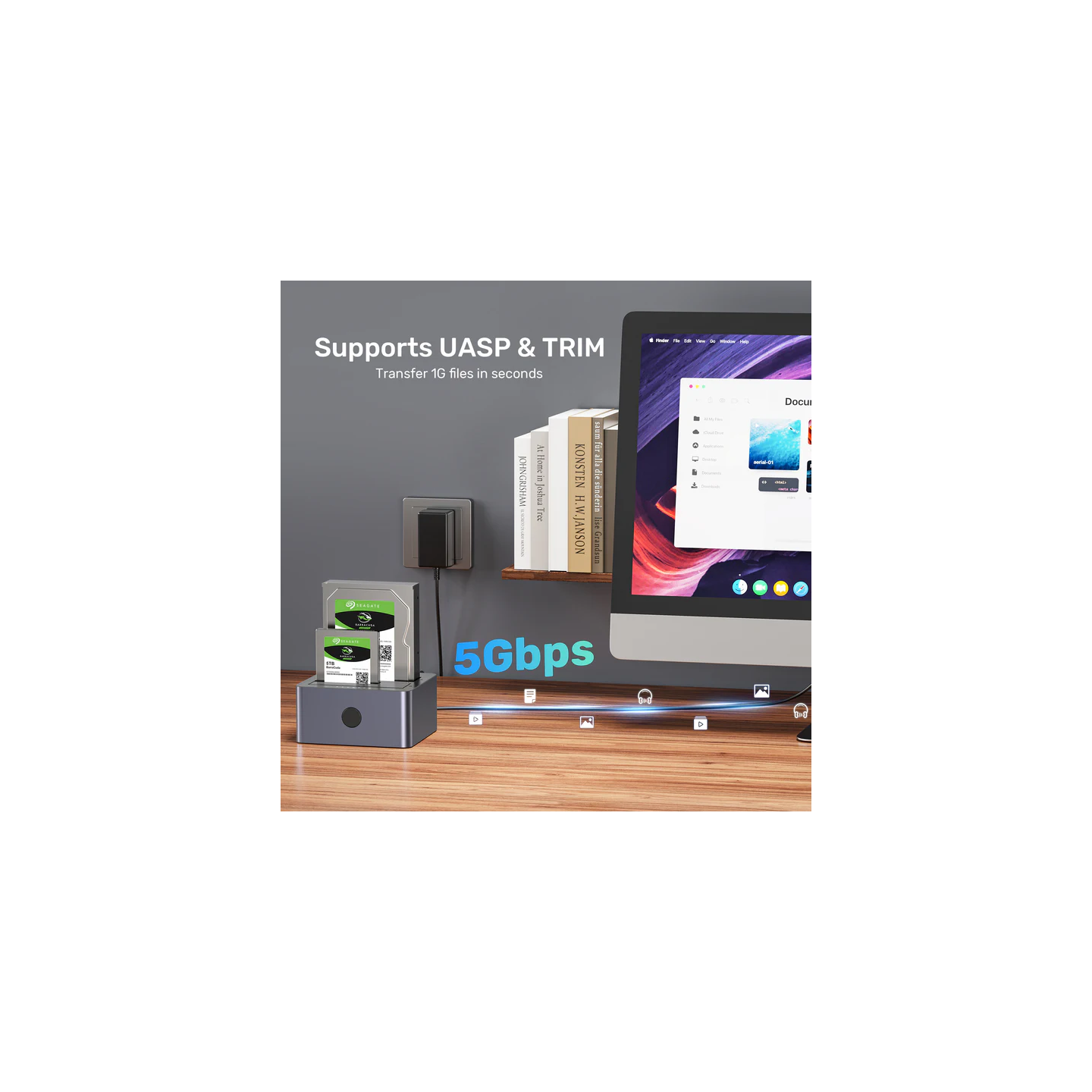 Unitek SATA6G Dual Bay HDD Docking Station - Y-3026 - Alum Black — Buy in Cyprus with Fast Delivery