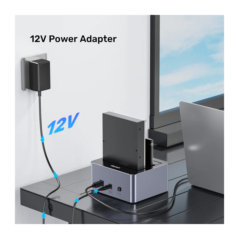 Buy Unitek SATA6G Dual Bay HDD Docking Station - Y-3026 - Alum Black in Cyprus, Nicosia, Limassol, Larnaka, Pafos