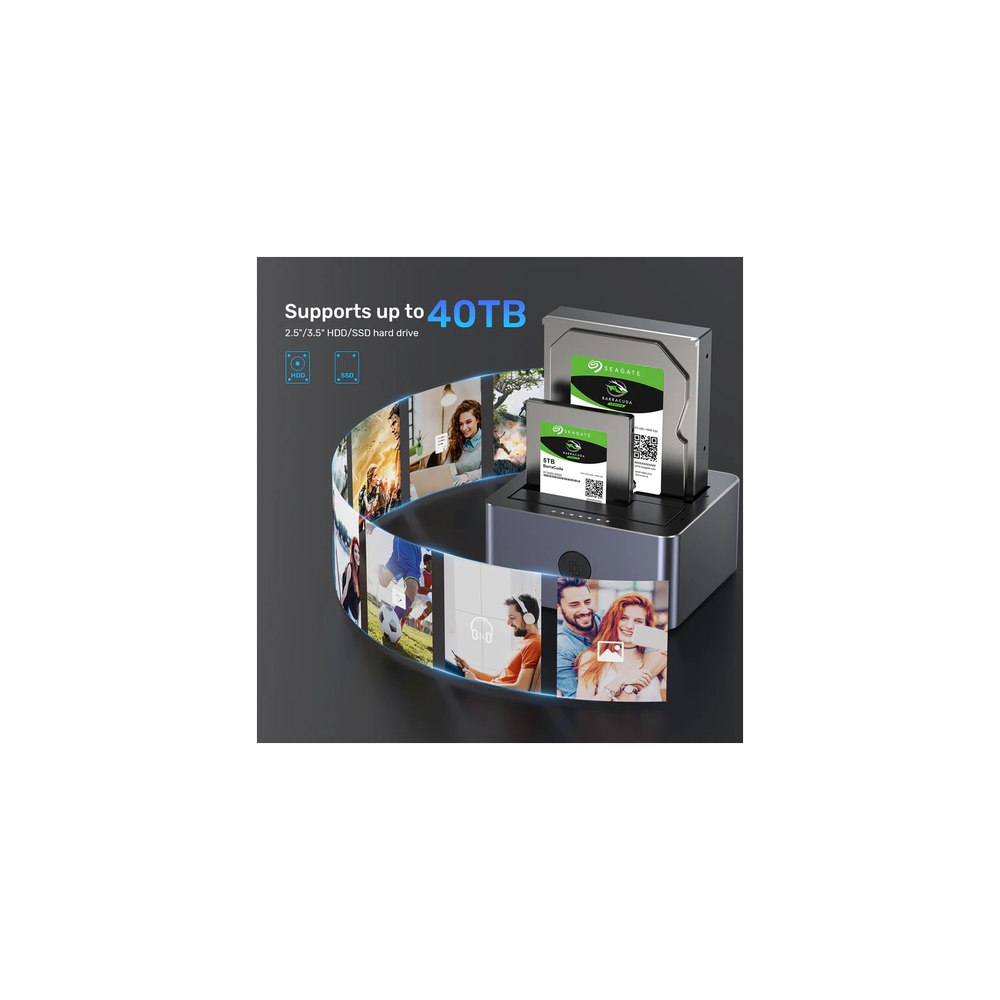 Unitek SATA6G Dual Bay HDD Docking Station - Y-3026 - Alum Black — Buy in Cyprus with Fast Delivery