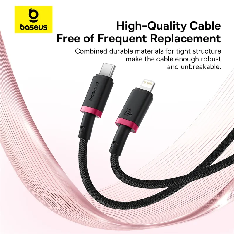 Buy Baseus Cable Lightning to USB-C Dura Series - Braided 2.0m Black in Cyprus, Nicosia, Limassol, Larnaka, Pafos