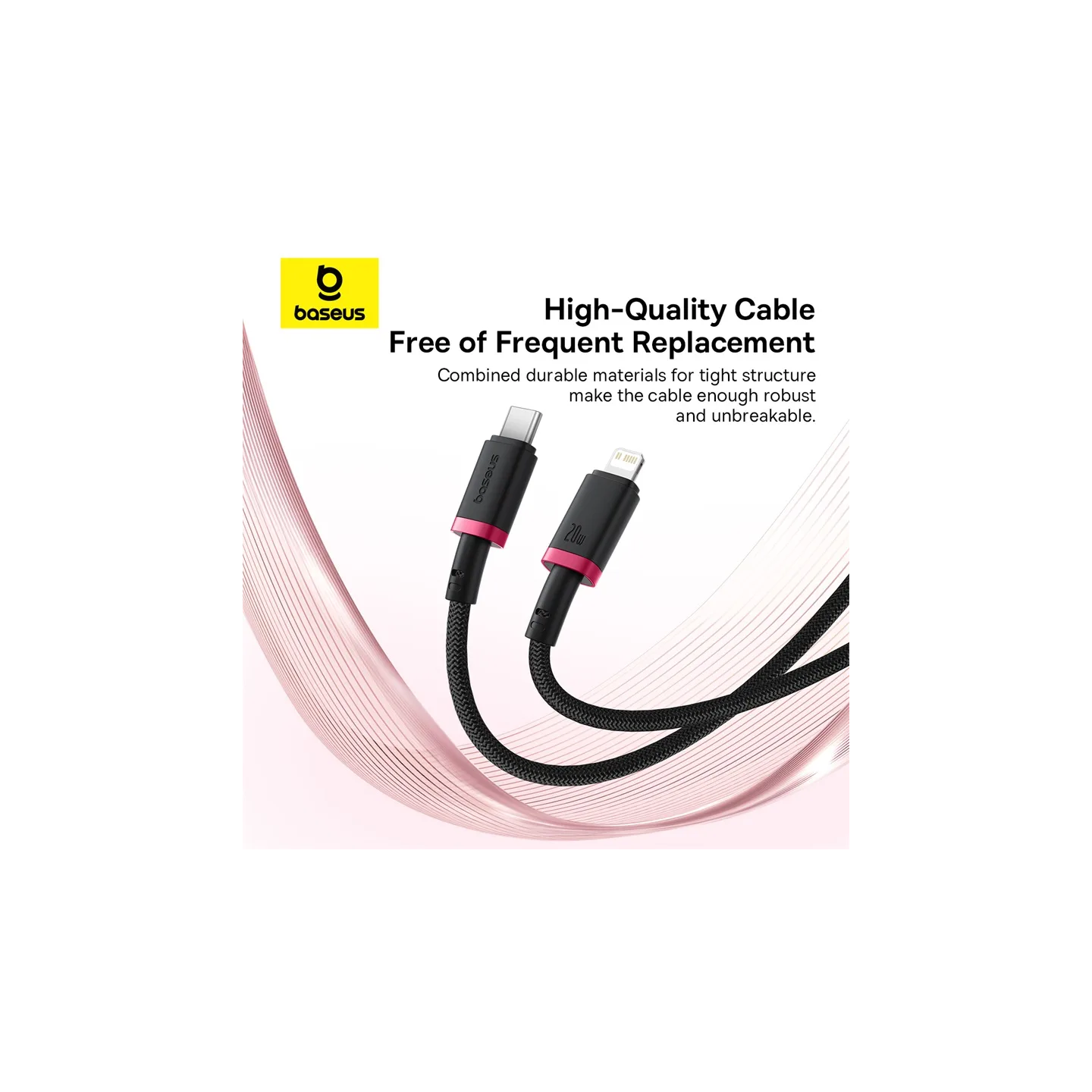 Baseus Cable Lightning to USB-C Dura Series - Braided 2.0m Black — Buy in Cyprus with Fast Delivery