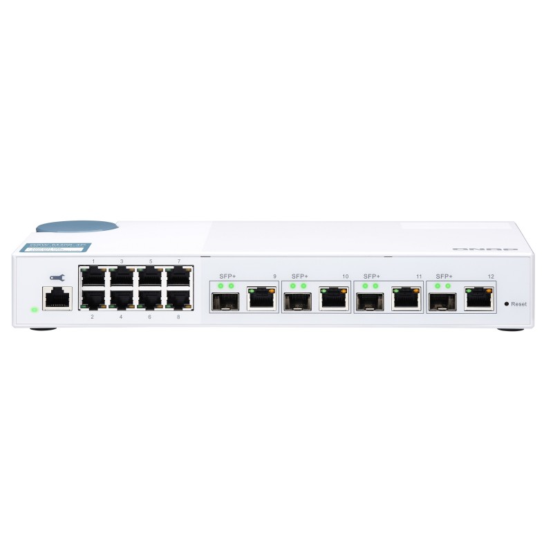 Buy QNAP 12-Port 10GbE Managed Switch with 4x 10GbE SFP+ RJ45 Combo Ports & 8x 1... in Cyprus, Nicosia, Limassol, Larnaka, Pafos