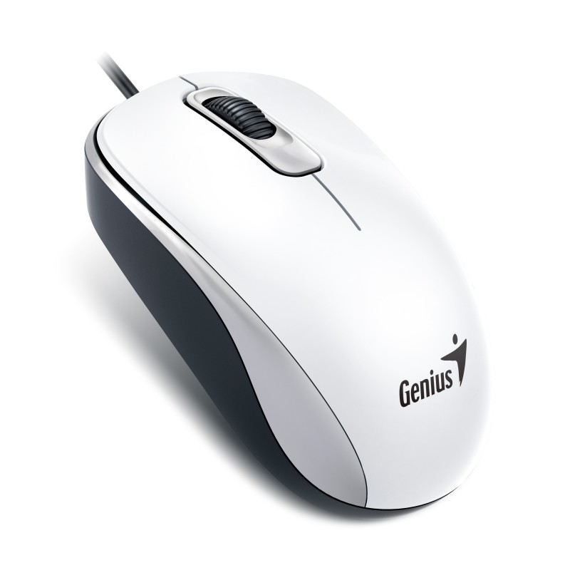 Genius DX-110 1000 DPI USB Wired Optical Mouse Ambidextrous White (Boxed) — Buy in Cyprus with Fast Delivery