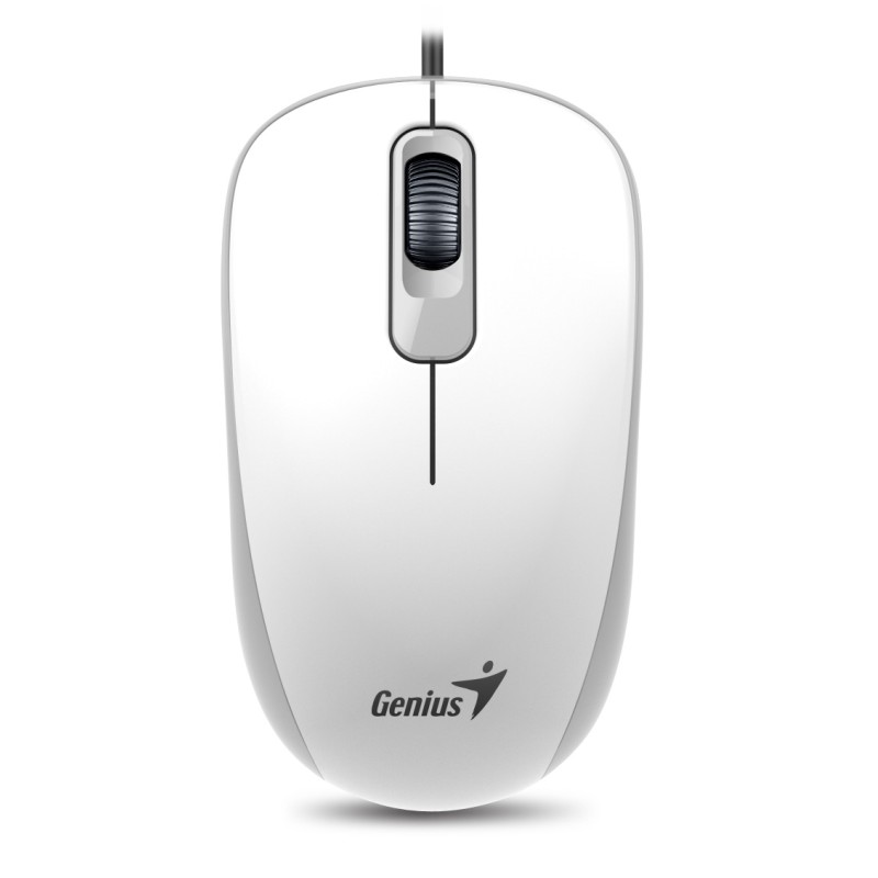 Genius DX-110 1000 DPI USB Wired Optical Mouse Ambidextrous White (Boxed) — Buy in Cyprus with Fast Delivery