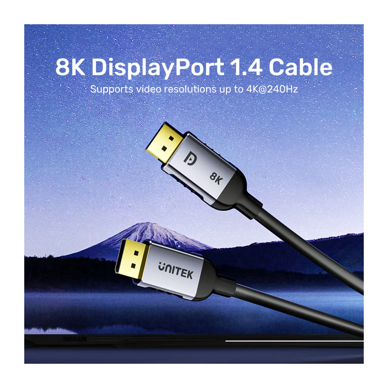 Buy Unitek DisplayPort 1.4 Cable 8K 60Hz - C1628G-1.5M - 1.5m in Cyprus, Nicosia, Limassol, Larnaka, Pafos