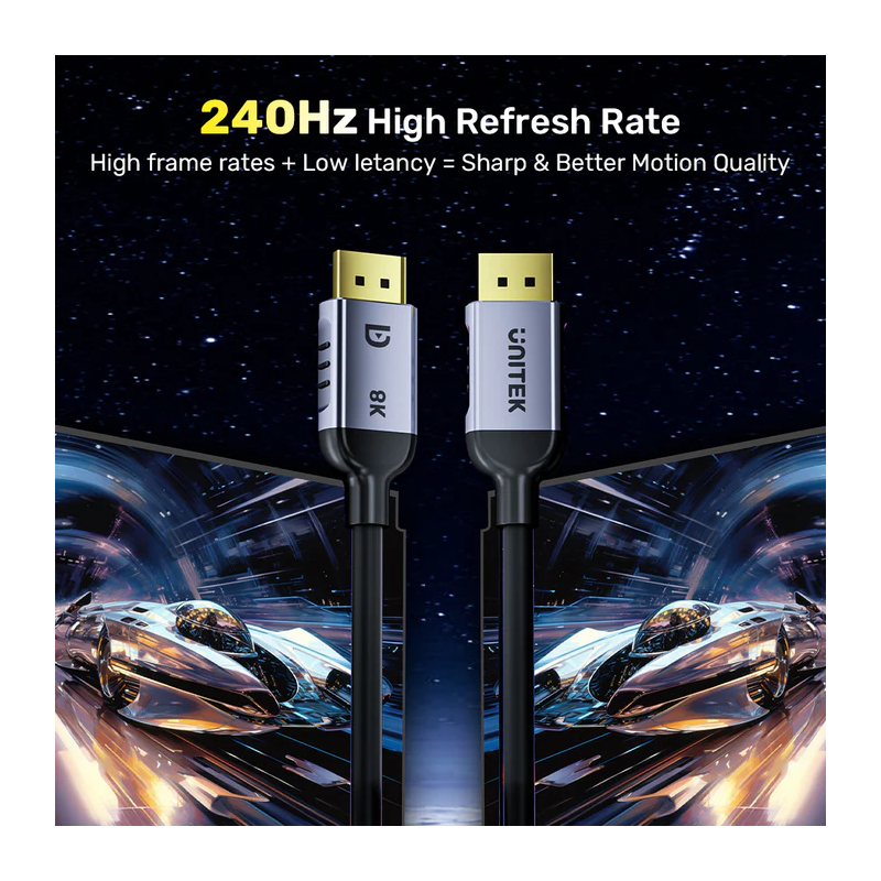 Buy Unitek DisplayPort 1.4 Cable 8K 60Hz - C1628G-1.5M - 1.5m in Cyprus, Nicosia, Limassol, Larnaka, Pafos