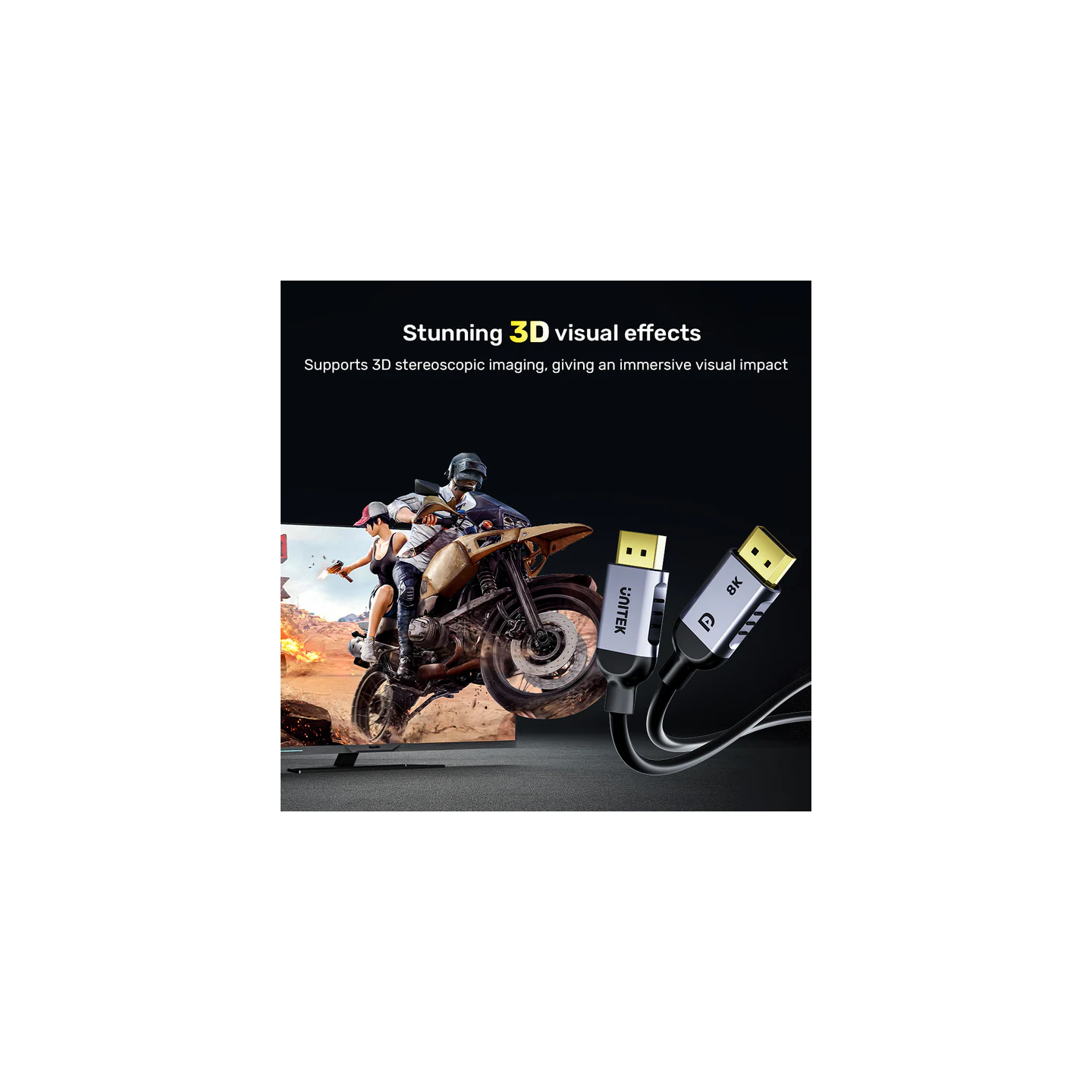 Unitek DisplayPort 1.4 Cable 8K 60Hz - C1628G-1.5M - 1.5m — Buy in Cyprus with Fast Delivery