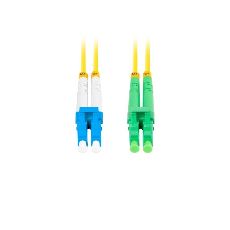 Buy Lanberg Fiber Optic Patch Cord - SM LC APC-LC UPC Duplex LSZH 1.0m in Cyprus, Nicosia, Limassol, Larnaka, Pafos