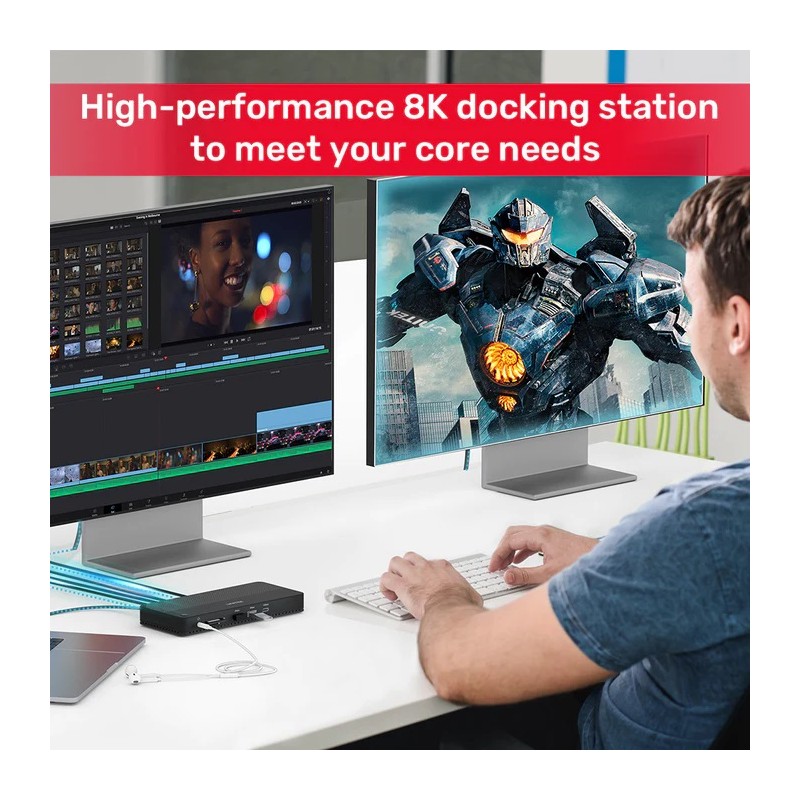 Buy Unitek USB-C Hub - D1079A - USB4 MST HDMI DP Gb SD Audio PD100W in Cyprus, Nicosia, Limassol, Larnaka, Pafos