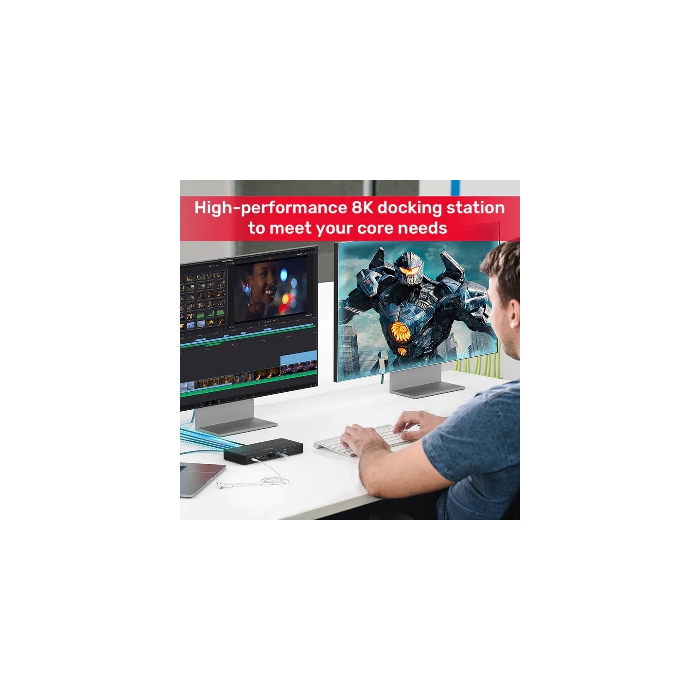 Unitek D1079A USB4 8K Multi-Port Hub 12-in-1 Docking Station | 100W PD — Armenius Store Cyprus