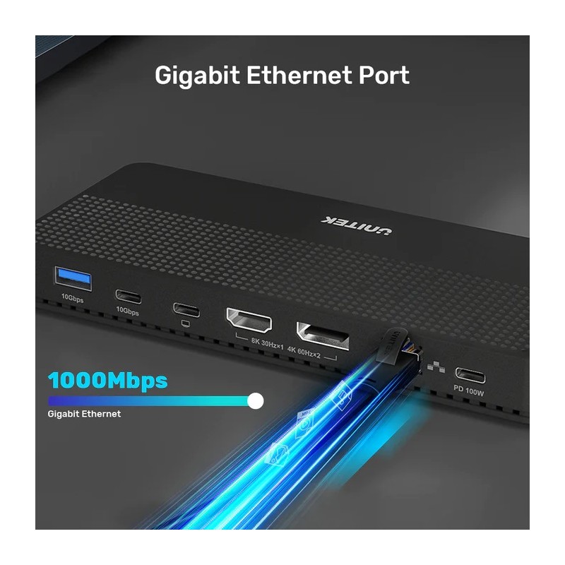 Buy Unitek USB-C Hub - D1079A - USB4 MST HDMI DP Gb SD Audio PD100W in Cyprus, Nicosia, Limassol, Larnaka, Pafos