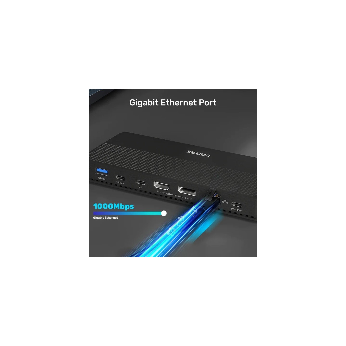 Unitek D1079A USB4 8K Multi-Port Hub 12-in-1 Docking Station | 100W PD — Armenius Store Cyprus