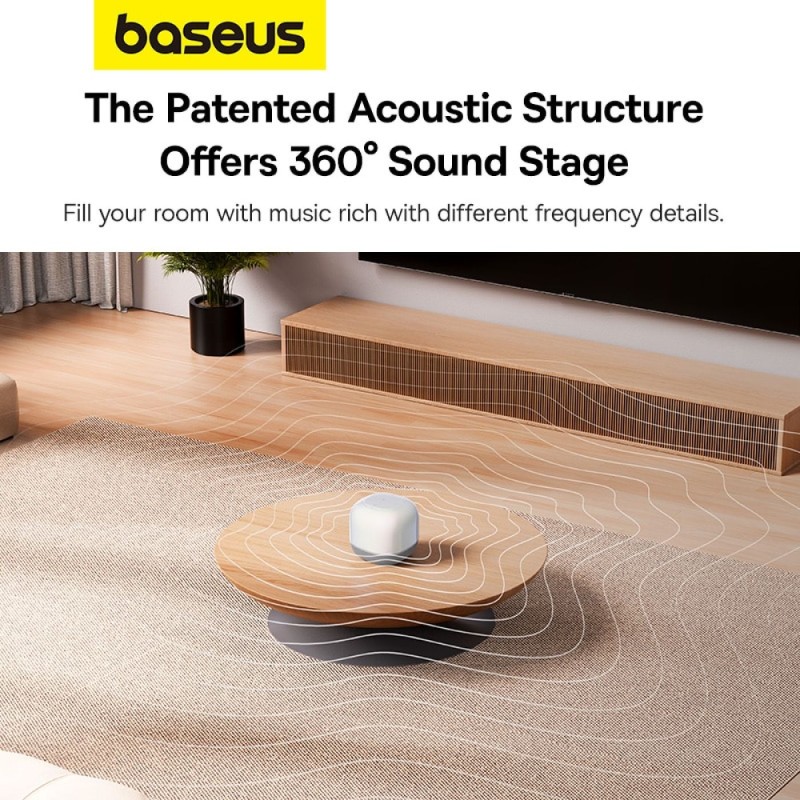 Buy Baseus Speaker Wireless - AeQur V2 - Moon White in Cyprus, Nicosia, Limassol, Larnaka, Pafos
