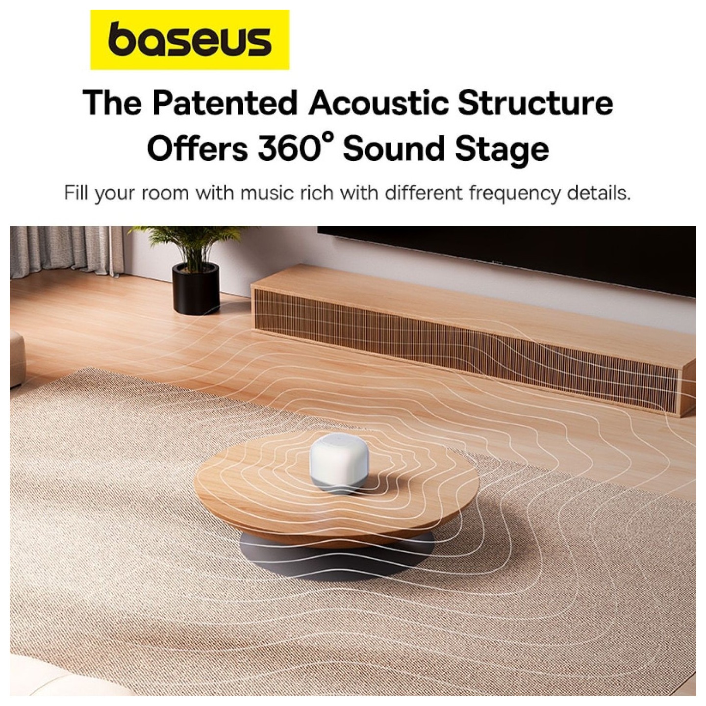 Baseus Speaker Wireless - AeQur V2 - Moon White — Buy in Cyprus with Fast Delivery