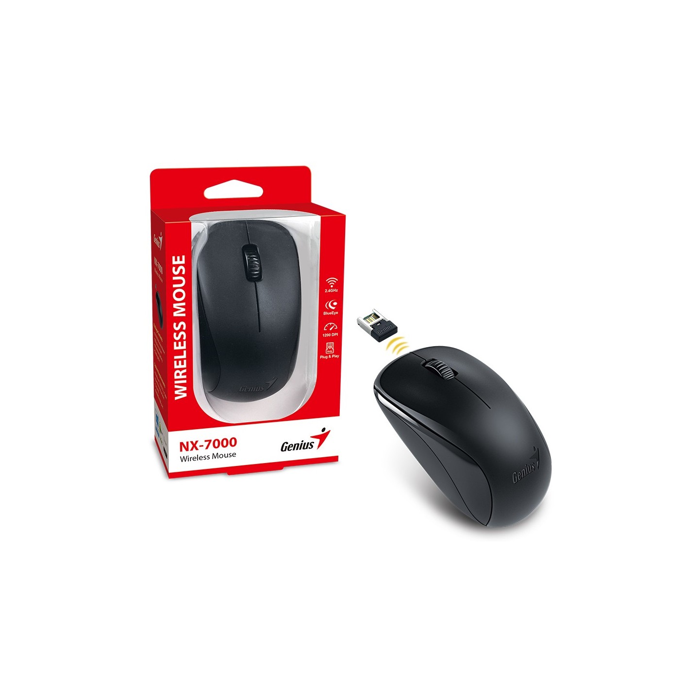 Genius NX-7000 Wireless Mouse - Black (Boxed) — Buy in Cyprus with Fast Delivery