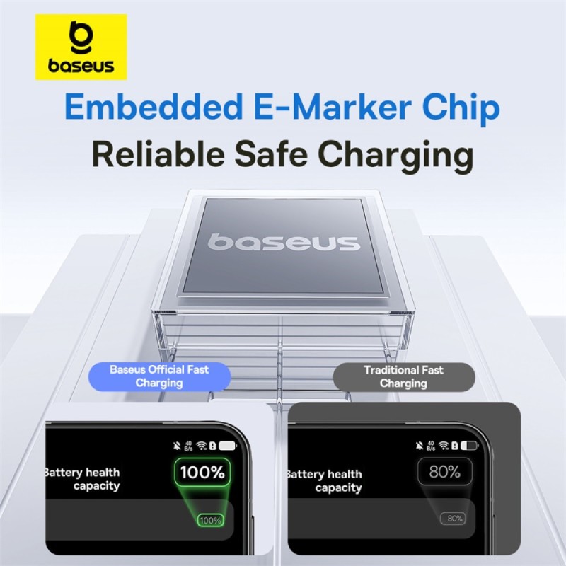 Buy Baseus Cable USB-C to USB-A Display 2 Series Braided 100W 1.0m Black - Chara... in Cyprus, Nicosia, Limassol, Larnaka, Pafos