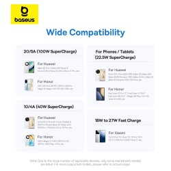 Baseus Display 2 USB-C to USB-A 100W Braided Cable 1m Black (Boxed) — Buy in Cyprus with Fast Delivery