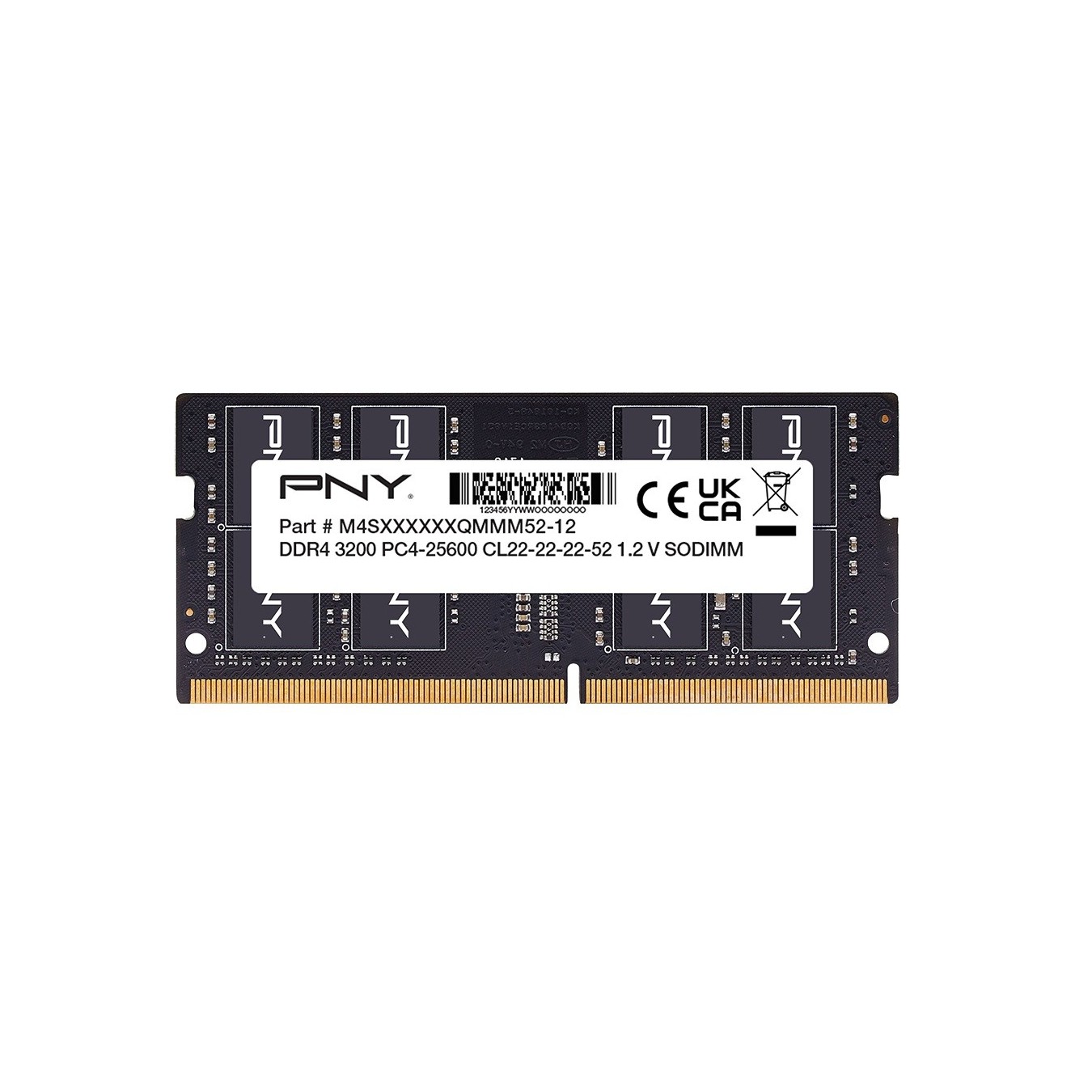 PNY RAM SODIMM DDR4 3200MHz CL22 16GB Notebook Memory - DDR4 3200MHz CL22 16GB Notebook Memory