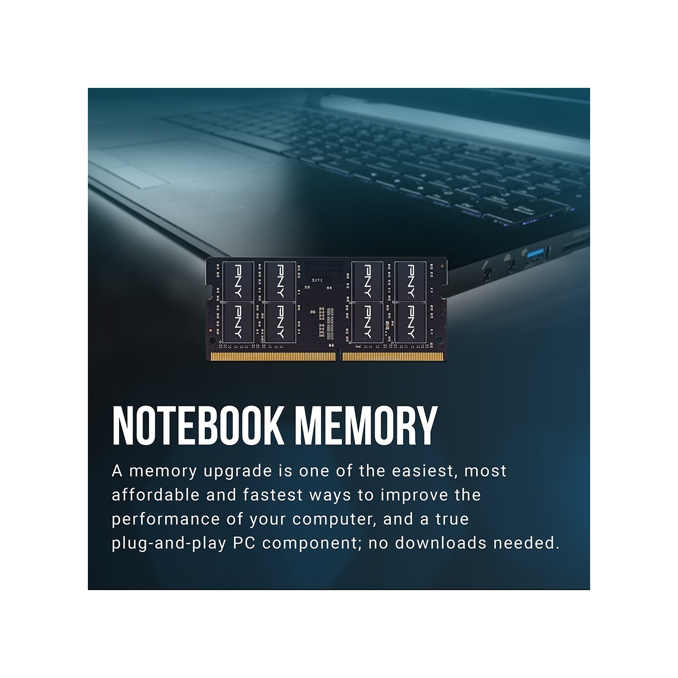 PNY RAM SODIMM DDR4 3200MHz CL22 16GB Notebook Memory - DDR4 3200MHz CL22 16GB Notebook Memory