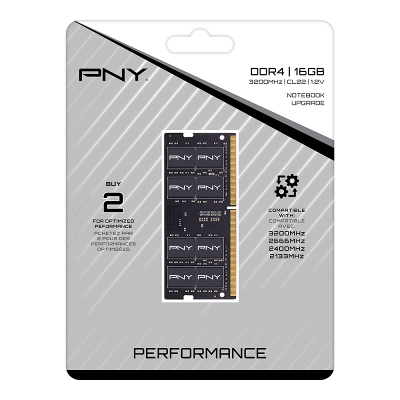 Buy PNY RAM SODIMM DDR4 3200MHz CL22 16GB Notebook Memory - DDR4 3200MHz CL22 16... in Cyprus, Nicosia, Limassol, Larnaka, Pafos