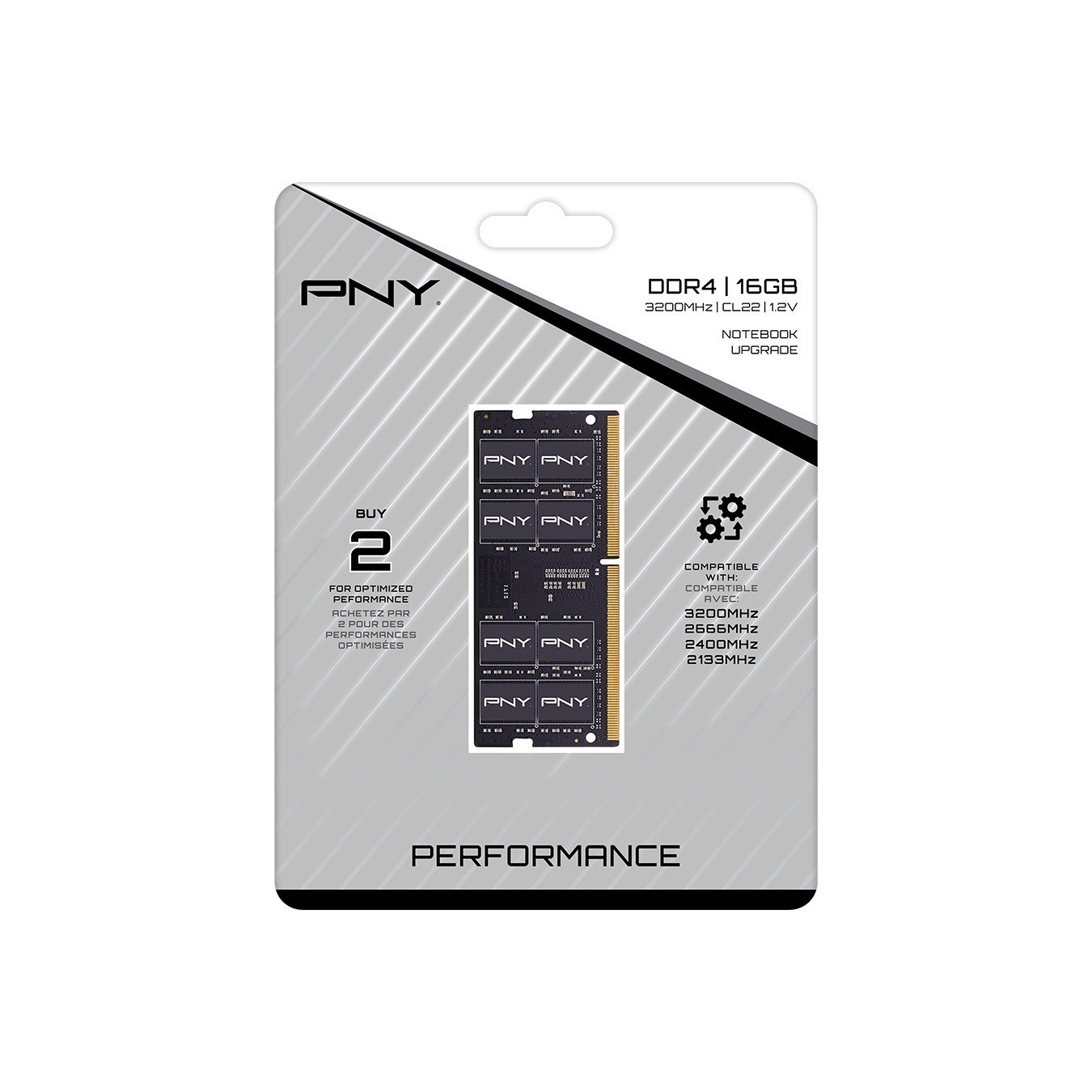 PNY RAM SODIMM DDR4 3200MHz CL22 16GB Notebook Memory - DDR4 3200MHz CL22 16GB Notebook Memory