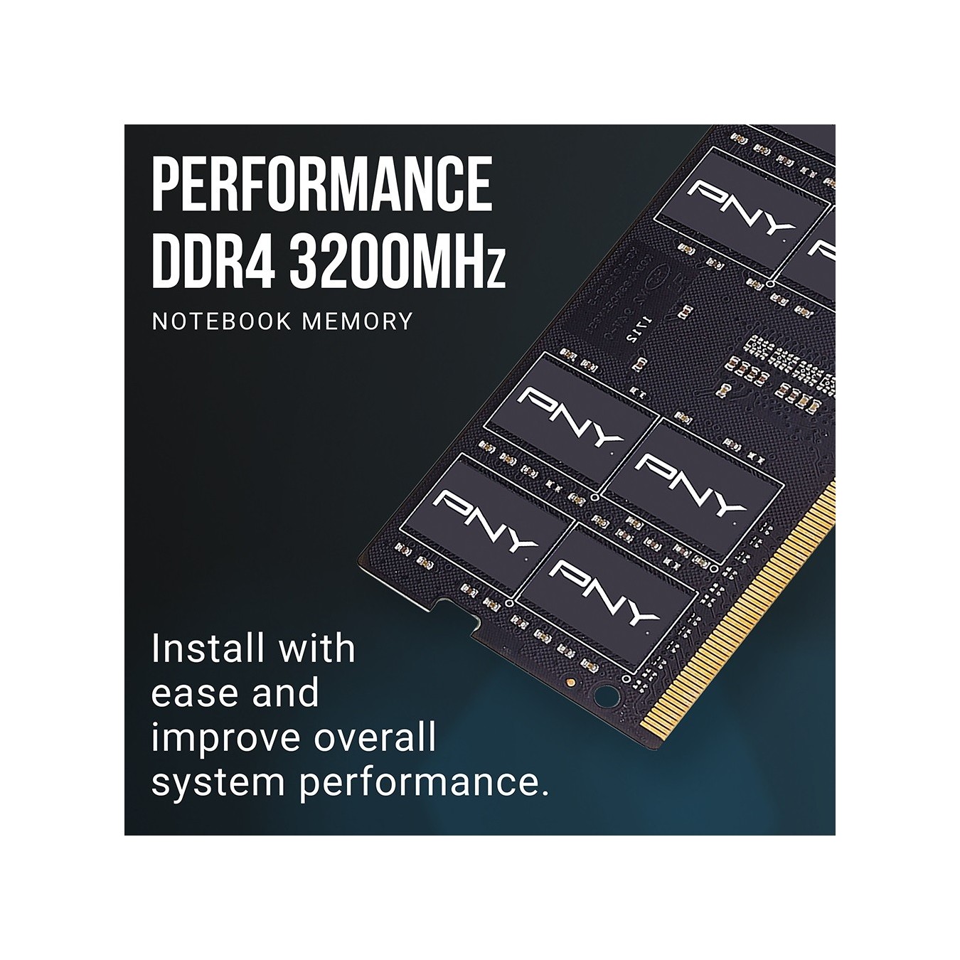 PNY RAM SODIMM DDR4 3200MHz CL22 16GB Notebook Memory - DDR4 3200MHz CL22 16GB Notebook Memory