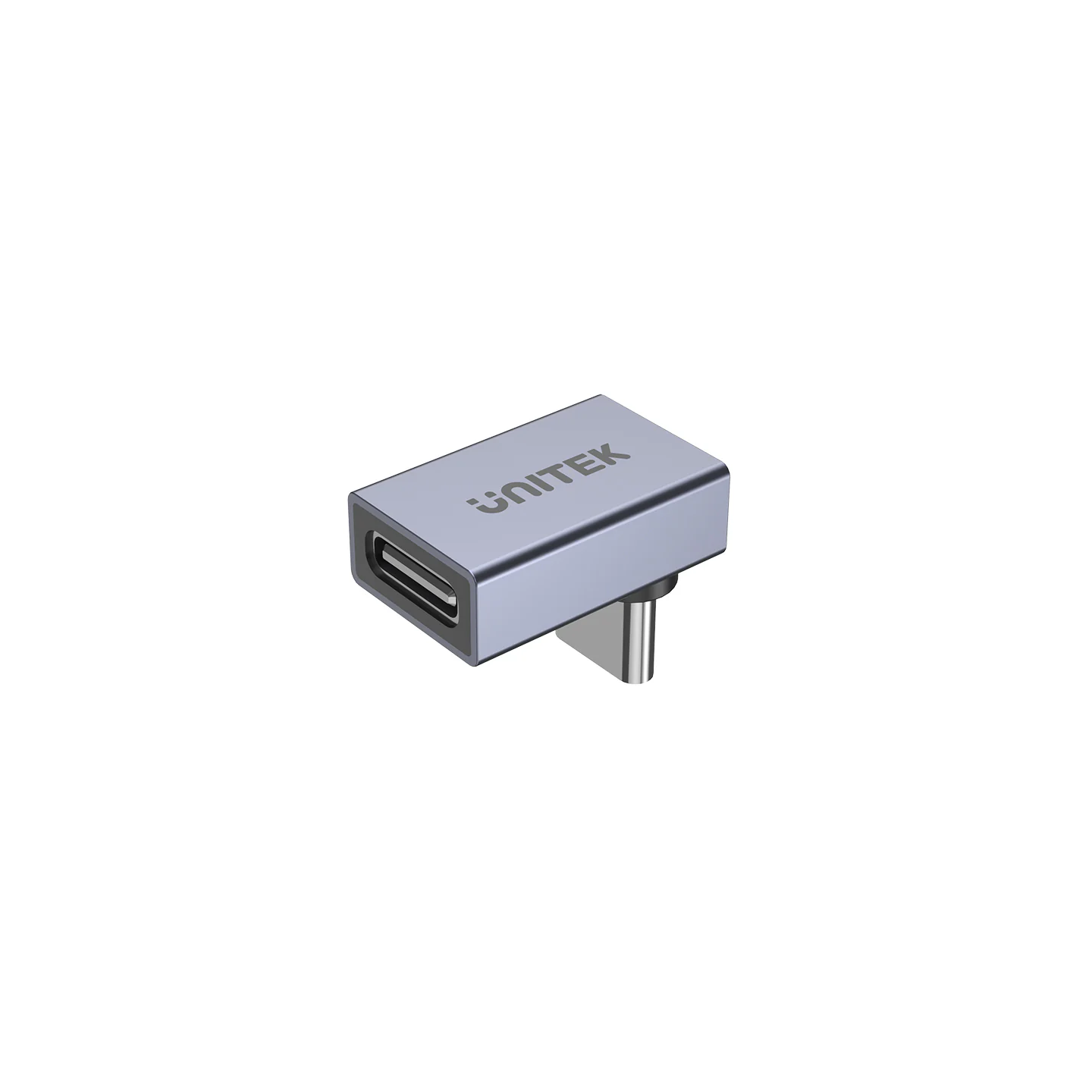 Unitek USB-C 4.0 Male to Female Adaptor - A1039GY - 90degrees (Back) — Buy in Cyprus with Fast Delivery