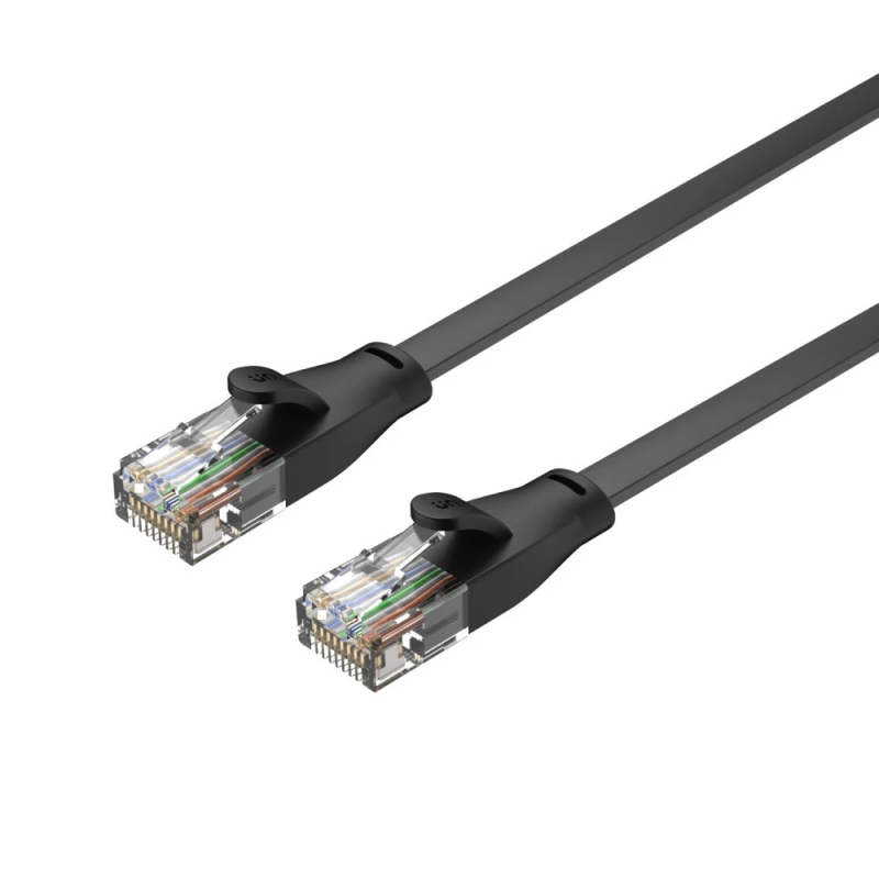 Buy Unitek Flat Patch Cable CAT6 10m Black - C1813GBK - Flat Patch Cable CAT6 10... in Cyprus, Nicosia, Limassol, Larnaka, Pafos
