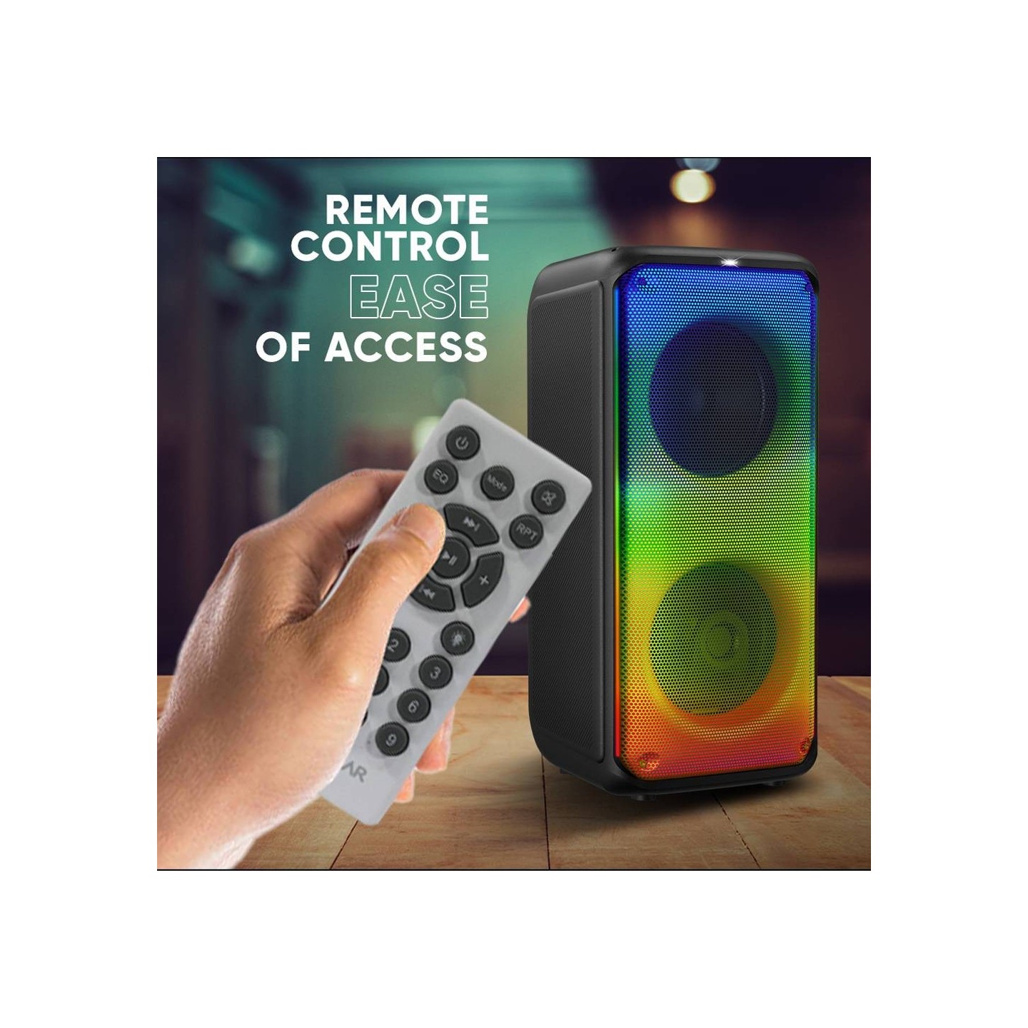 SonicGear 2 x 8'' Portable Karaoke Speaker with Voice Changer - AudioXPro800HD - 2 x Wireless Microphones included