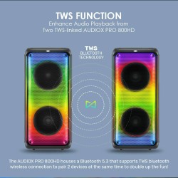 Buy SonicGear 2 x 8'' Portable Karaoke Speaker with Voice Changer - AudioXPro800... in Cyprus, Nicosia, Limassol, Larnaka, Pafos