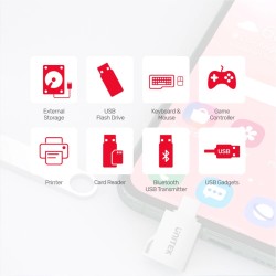 Buy Unitek USB-A Female to USB-C Male Adaptor - A1025GNI - 5Gbps OTG in Cyprus, Nicosia, Limassol, Larnaka, Pafos