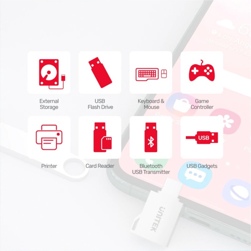 Buy Unitek USB-A Female to USB-C Male Adaptor - A1025GNI - 5Gbps OTG in Cyprus, Nicosia, Limassol, Larnaka, Pafos