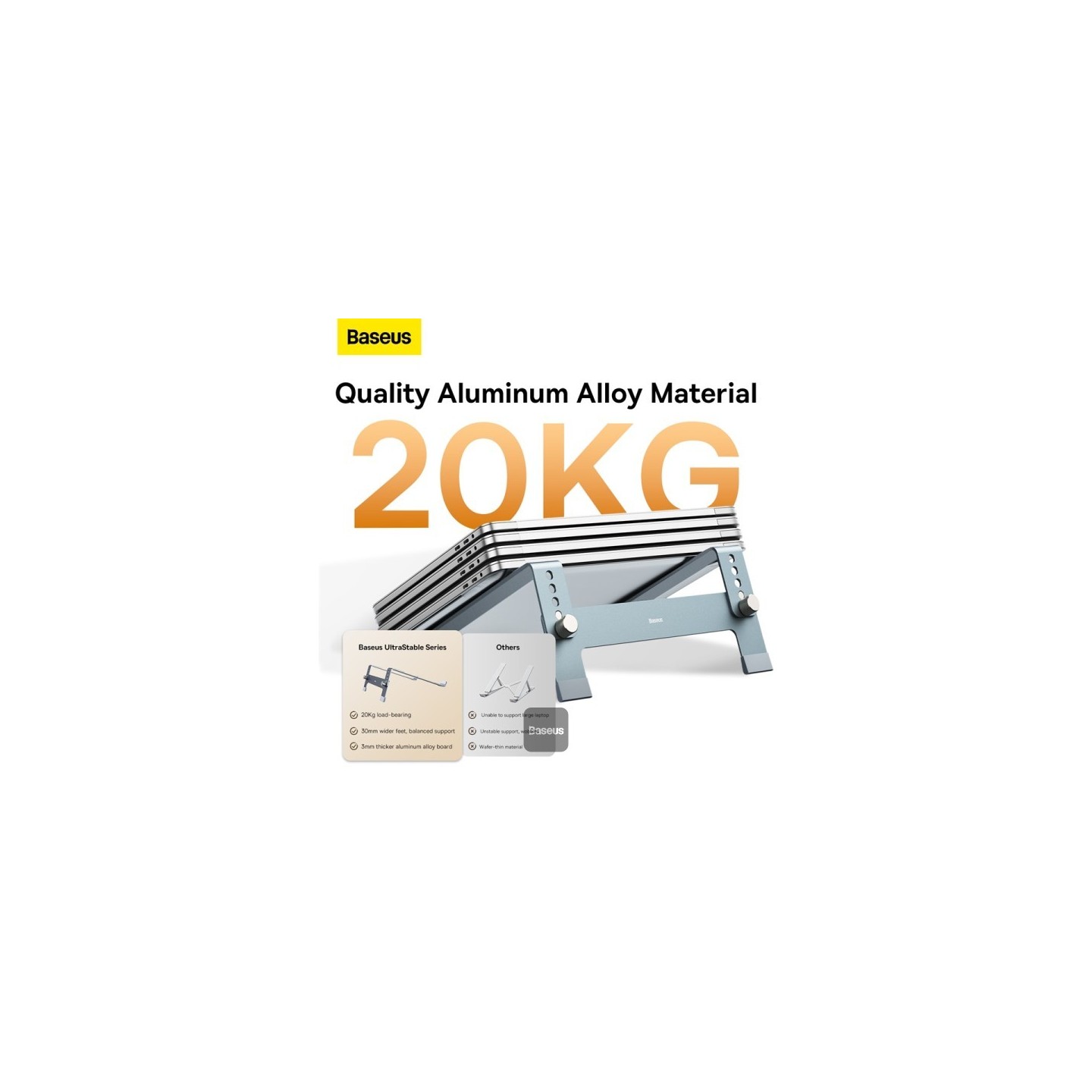 Baseus Laptop Stand UltraStable Series - UltraStable Series — Buy in Cyprus with Fast Delivery