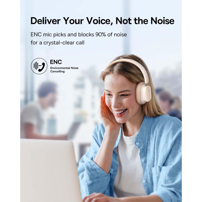 Buy Baseus Wireless Headphones Over Ear ANC Bowie - H1i - White in Cyprus, Nicosia, Limassol, Larnaka, Pafos