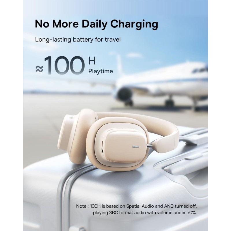 Buy Baseus Wireless Headphones Over Ear ANC Bowie - H1i - White in Cyprus, Nicosia, Limassol, Larnaka, Pafos