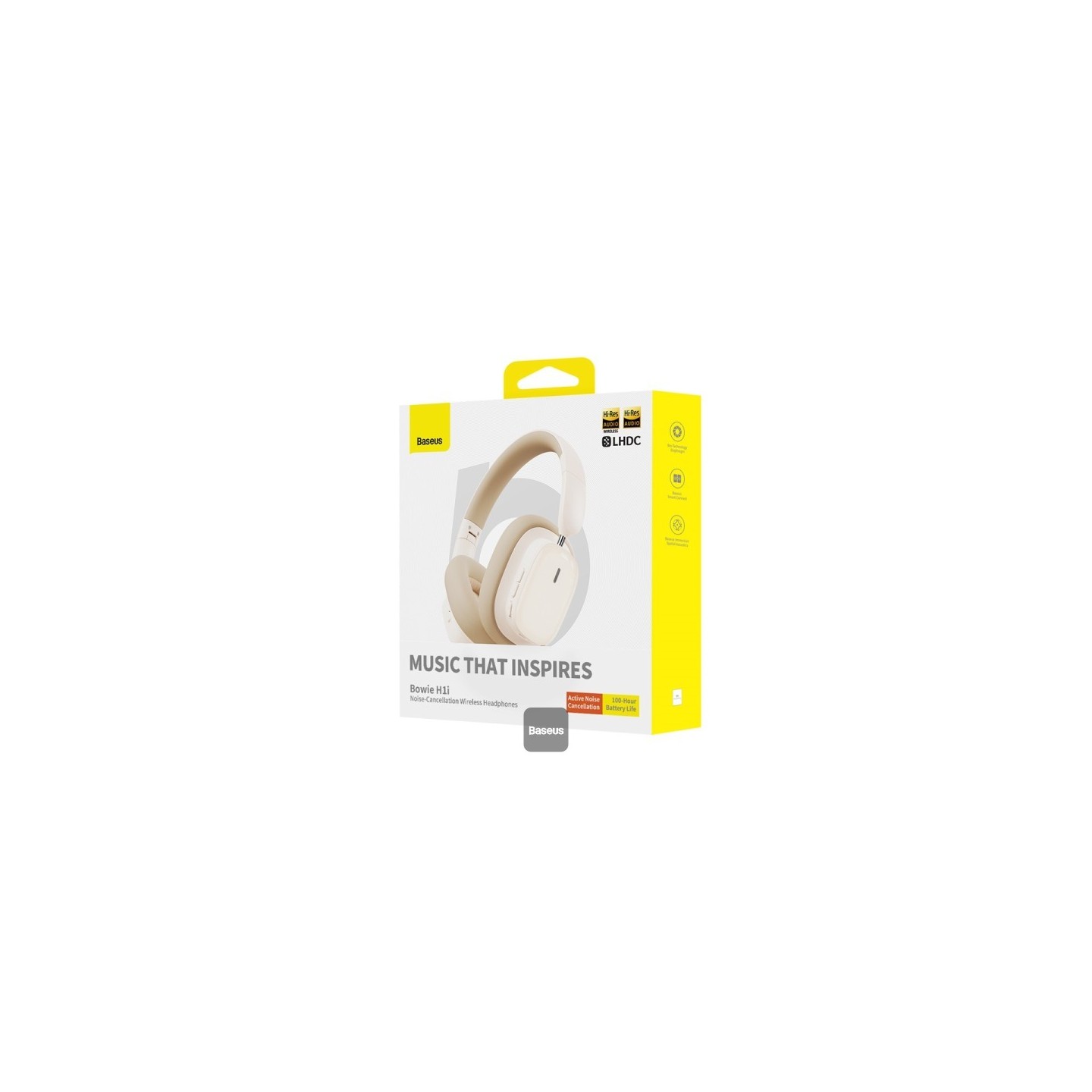 Baseus Wireless Headphones Over Ear ANC Bowie - H1i - White — Buy in Cyprus with Fast Delivery