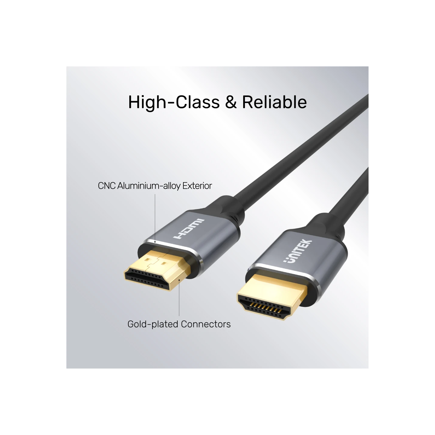 Unitek HDMI Cable - C139W - HDMI 2.1 8K HDR Cable 3.0m Black Space Grey — Buy in Cyprus with Fast Delivery