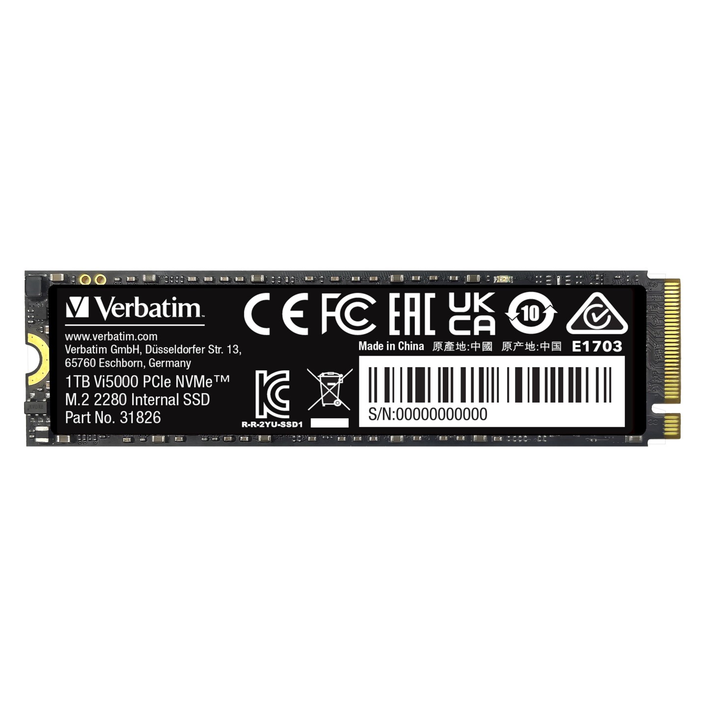 Verbatim Vi5000 1TB NVMe M.2 Gen4 SSD 31826 | Fast 5000MB/s Storage — Armenius Store Cyprus