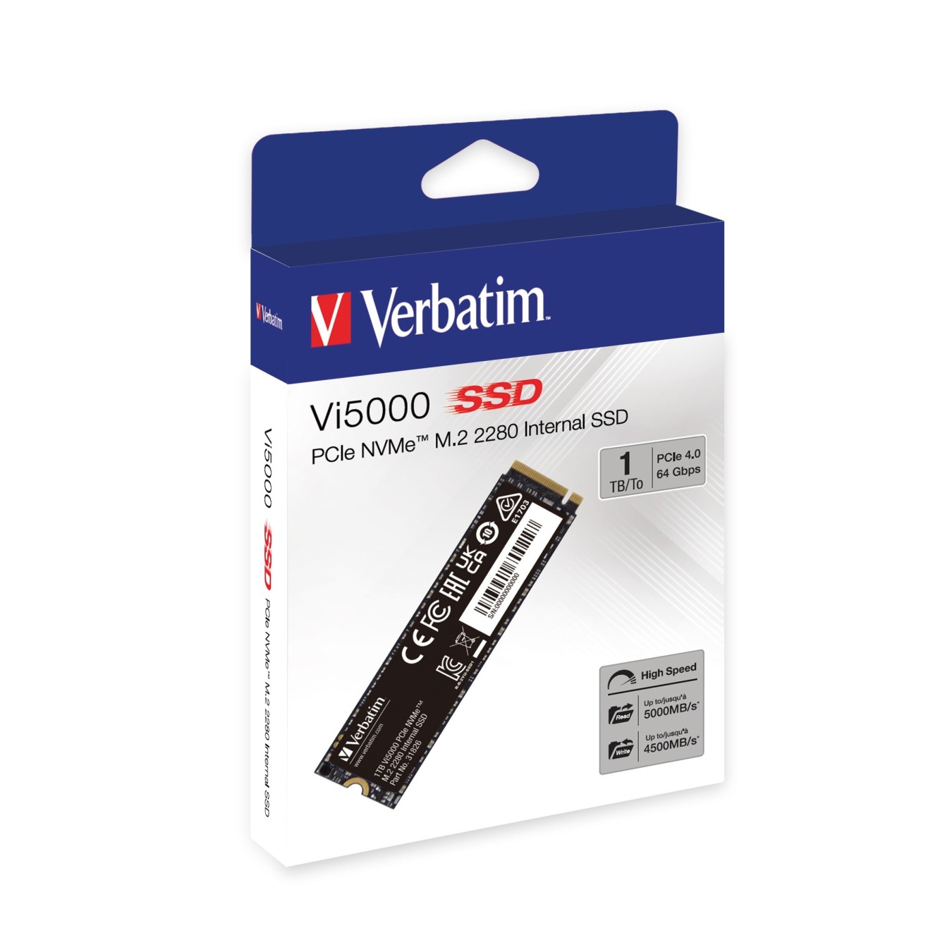 Verbatim Vi5000 31826 M.2 NVMe PCIe Gen4 SSD – 1TB 5000MB/s | Armenius Store