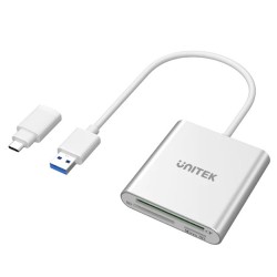 Buy Unitek Card Reader - Y-9313D - USB-A C 3.0 Aluminium SD Micro SD CF Card Reader in Cyprus, Nicosia, Limassol, Larnaka, Pafos