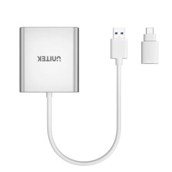 Buy Unitek Card Reader - Y-9313D - USB-A C 3.0 Aluminium SD Micro SD CF Card Reader in Cyprus, Nicosia, Limassol, Larnaka, Pafos