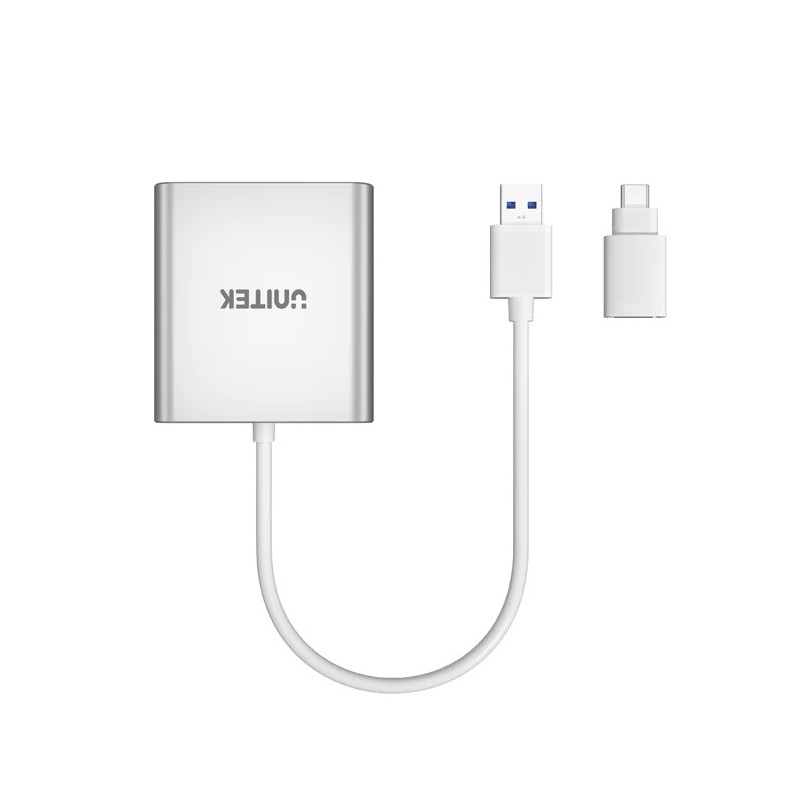 Buy Unitek Card Reader - Y-9313D - USB-A C 3.0 Aluminium SD Micro SD CF Card Reader in Cyprus, Nicosia, Limassol, Larnaka, Pafos