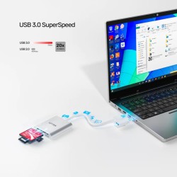 Buy Unitek Card Reader - Y-9313D - USB-A C 3.0 Aluminium SD Micro SD CF Card Reader in Cyprus, Nicosia, Limassol, Larnaka, Pafos