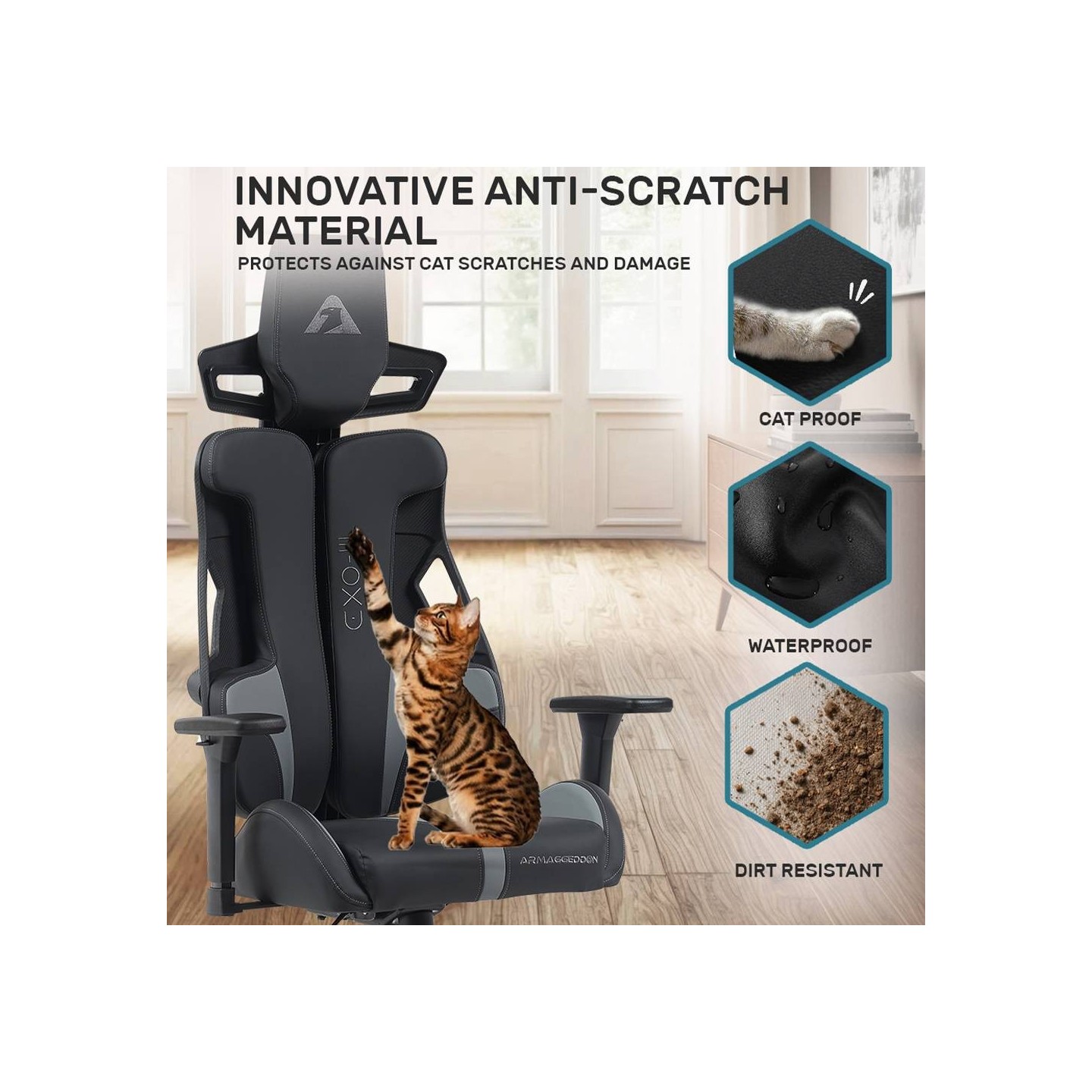 Armaggeddon Gaming Chair EXO-III PU Leather Honey Bourbon (Boxed) — Buy in Cyprus with Fast Delivery